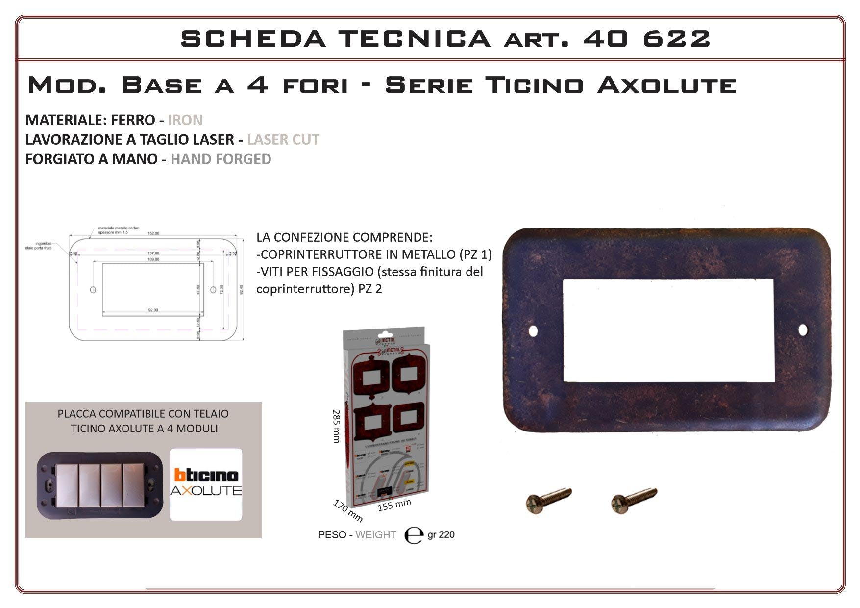 Coprinterruttore Modello Base | Switch Cover Base Model