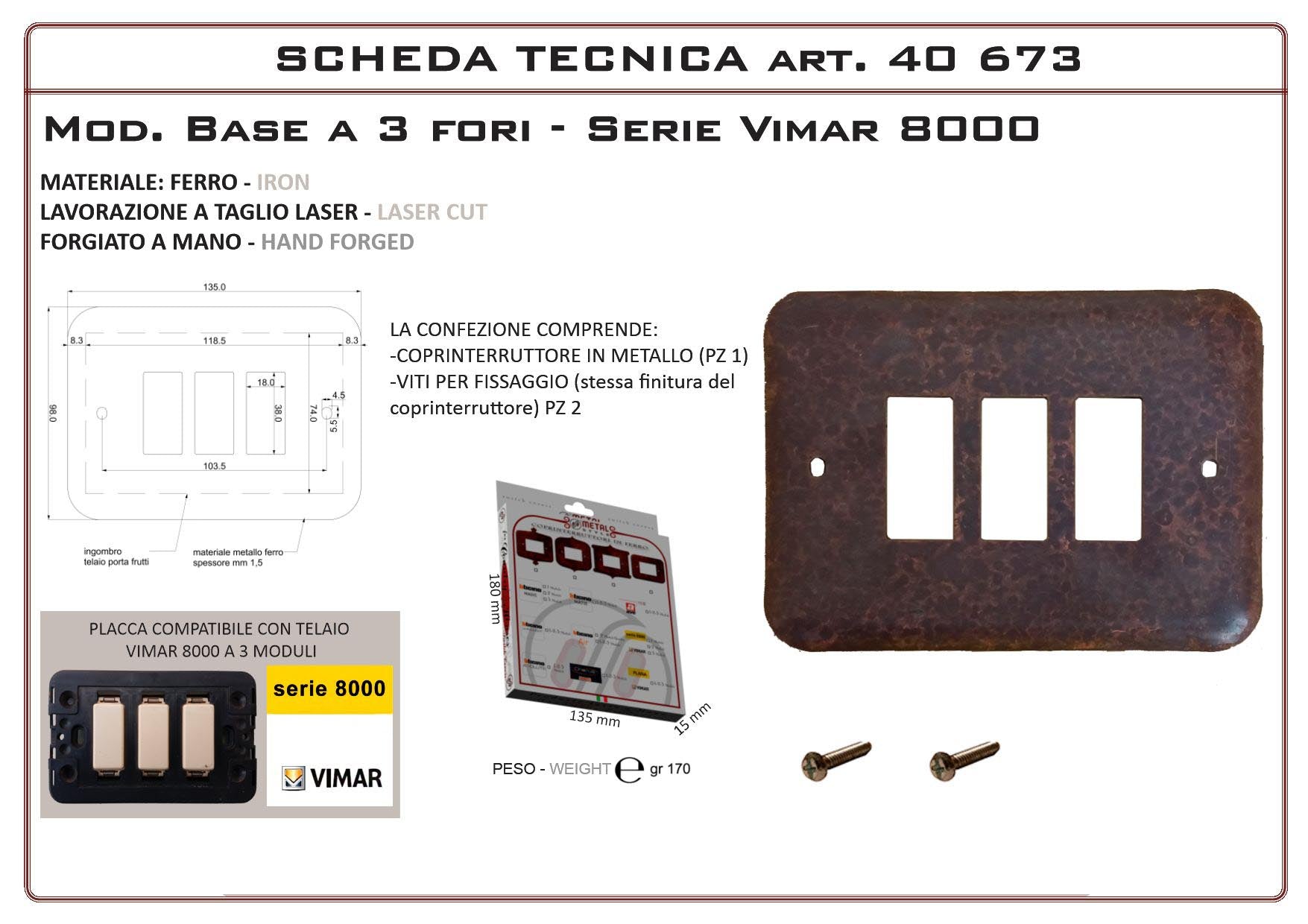 Coprinterruttore Modello Base | Switch Cover Base Model