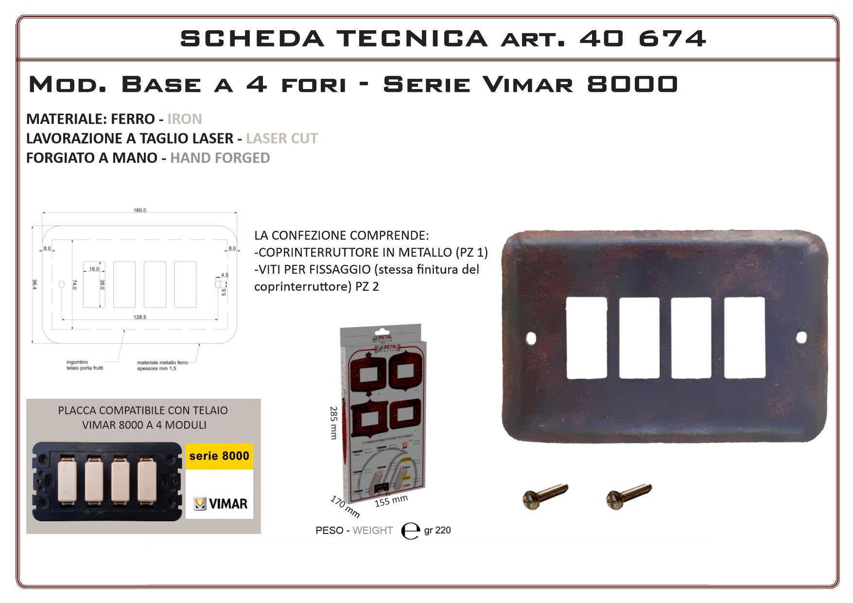 Coprinterruttore Modello Base | Switch Cover Base Model