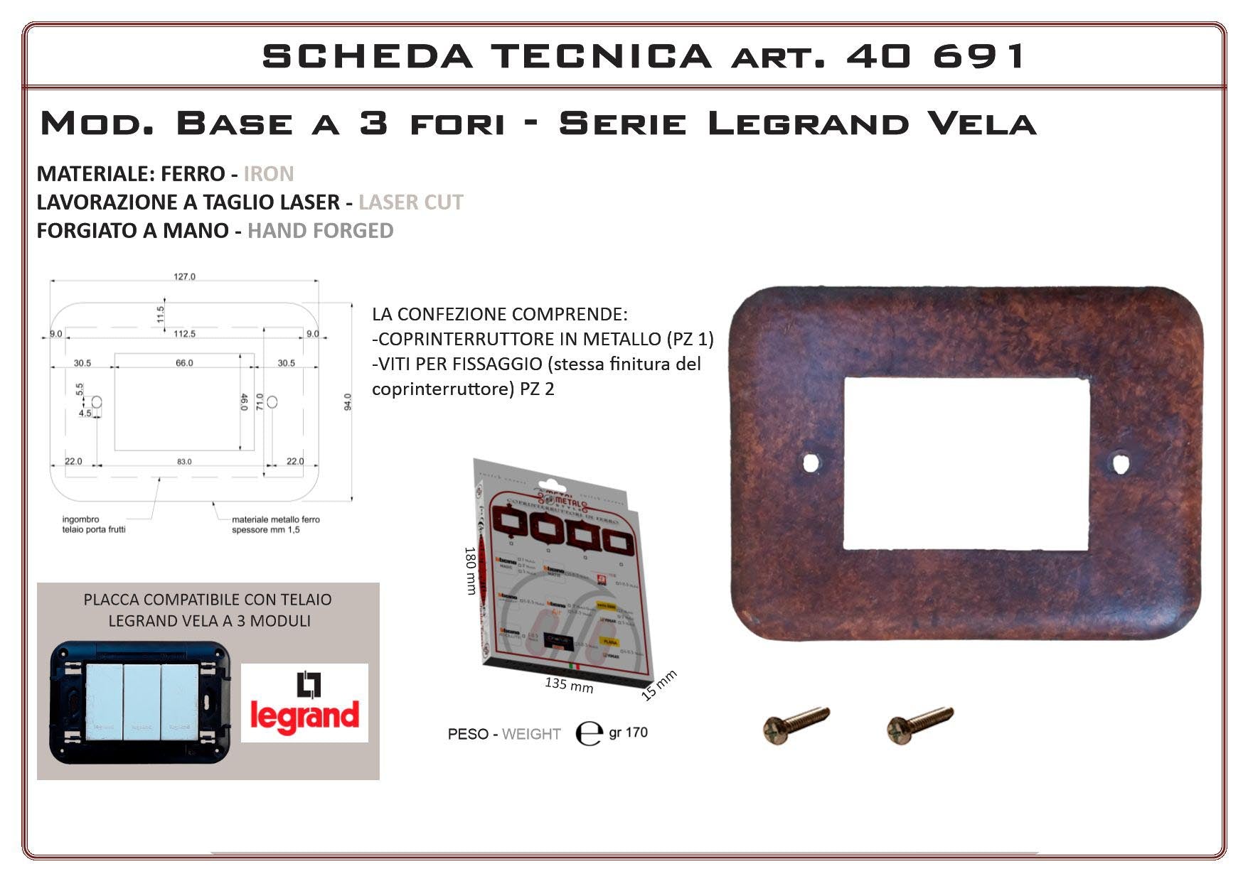 Coprinterruttore Modello Base | Switch Cover Base Model