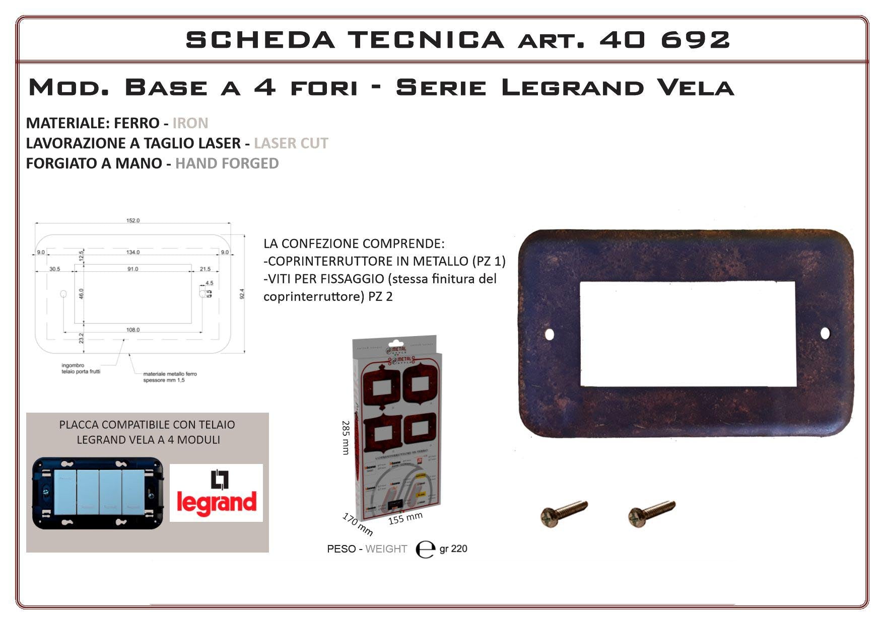 Coprinterruttore Modello Base | Switch Cover Base Model