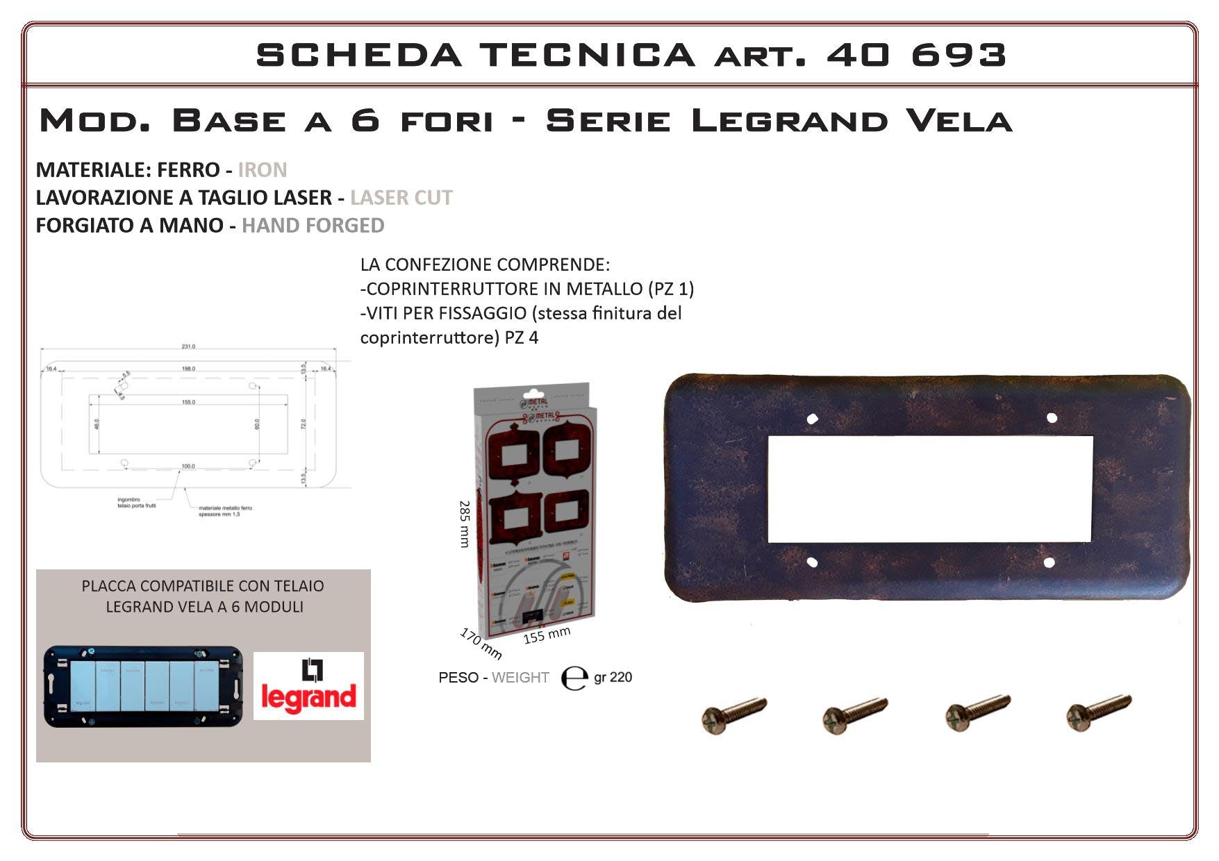 Coprinterruttore Modello Base | Switch Cover Base Model