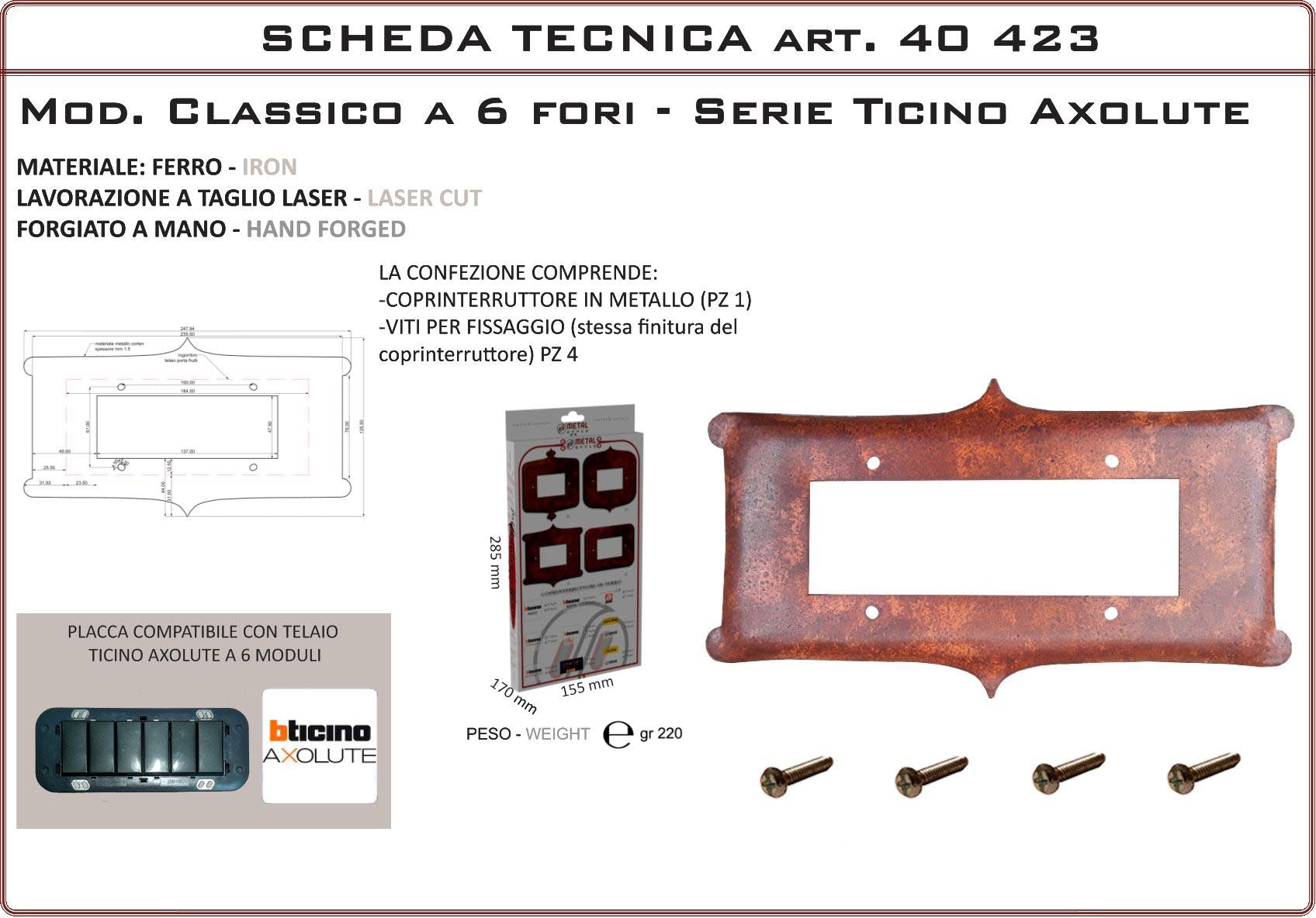 Coprinterruttore Modello Classico | Switch Cover Classico Model