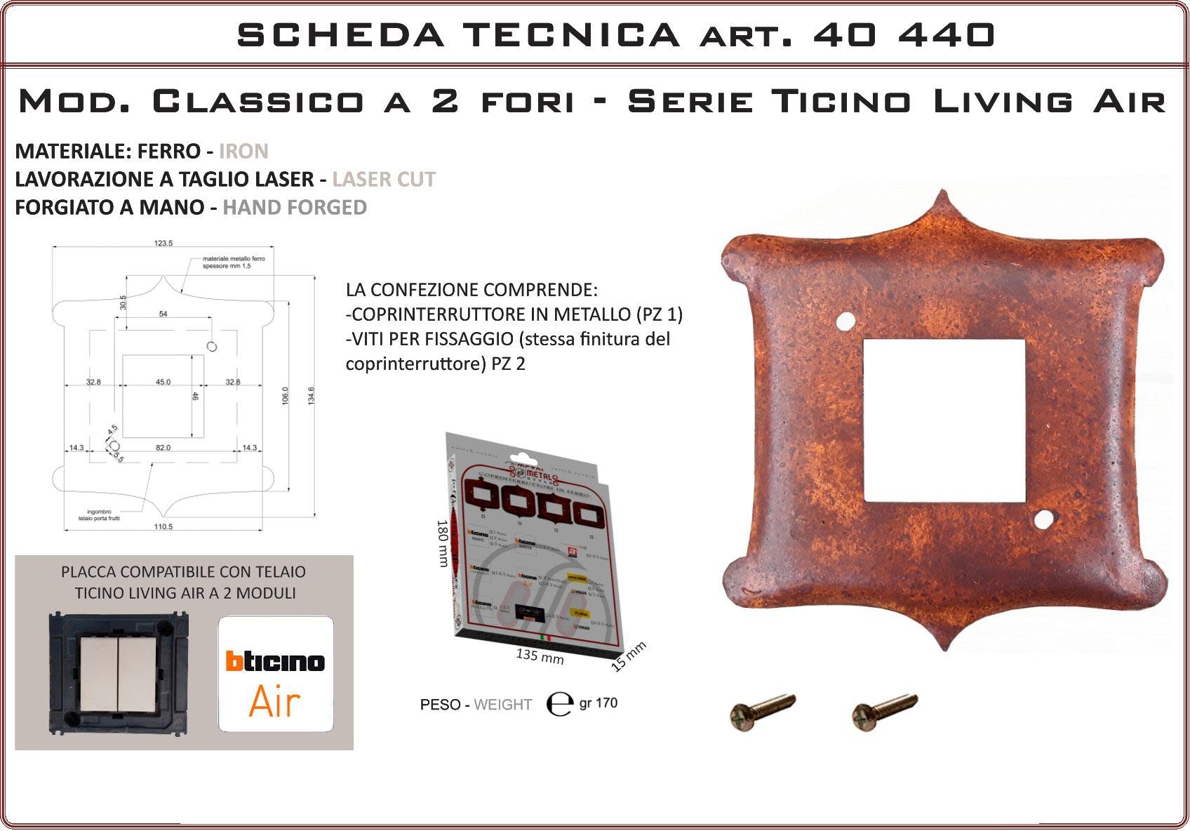 Coprinterruttore Modello Classico | Switch Cover Classico Model
