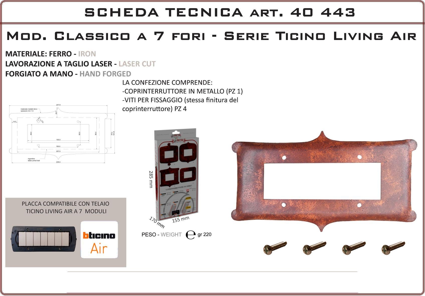 Coprinterruttore Modello Classico | Switch Cover Classico Model