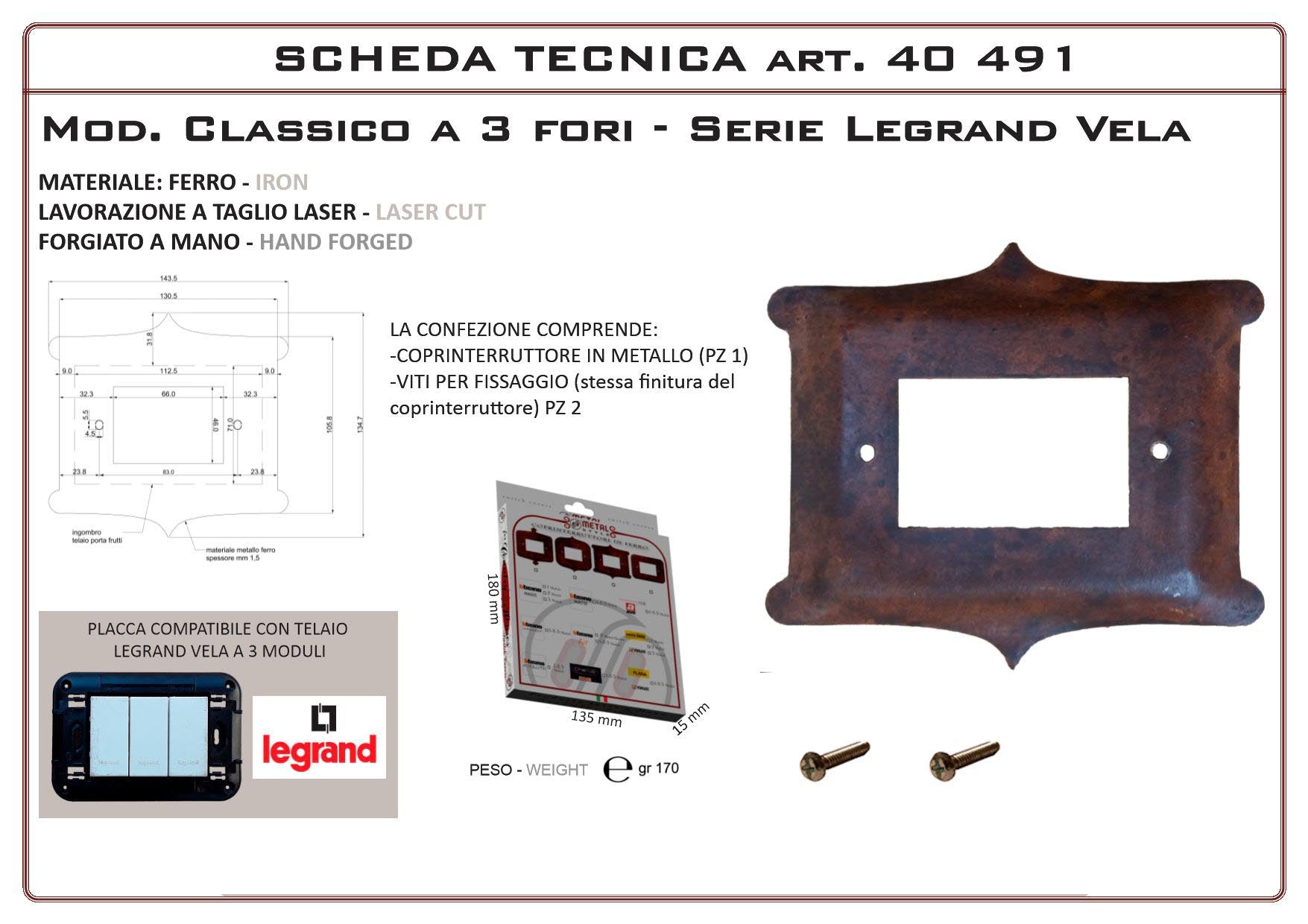 Coprinterruttore Modello Classico | Switch Cover Classico Model