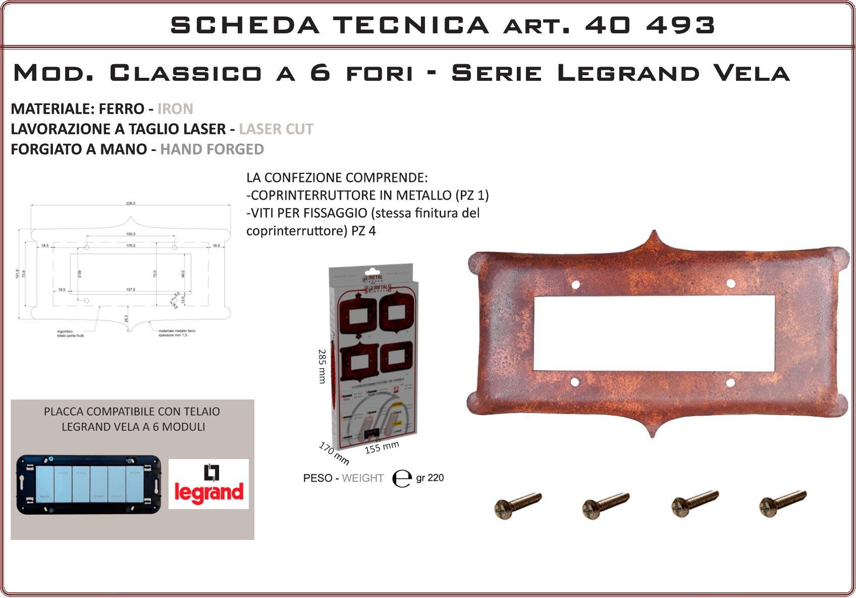 Coprinterruttore Modello Classico | Switch Cover Classico Model