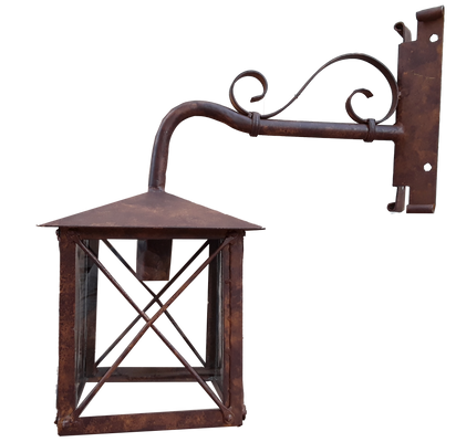 Lanterna da parete con piastra a spigolo | Wall light Lantern with corner plate